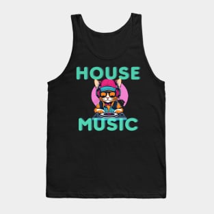 DJ Cat House Music Tank Top